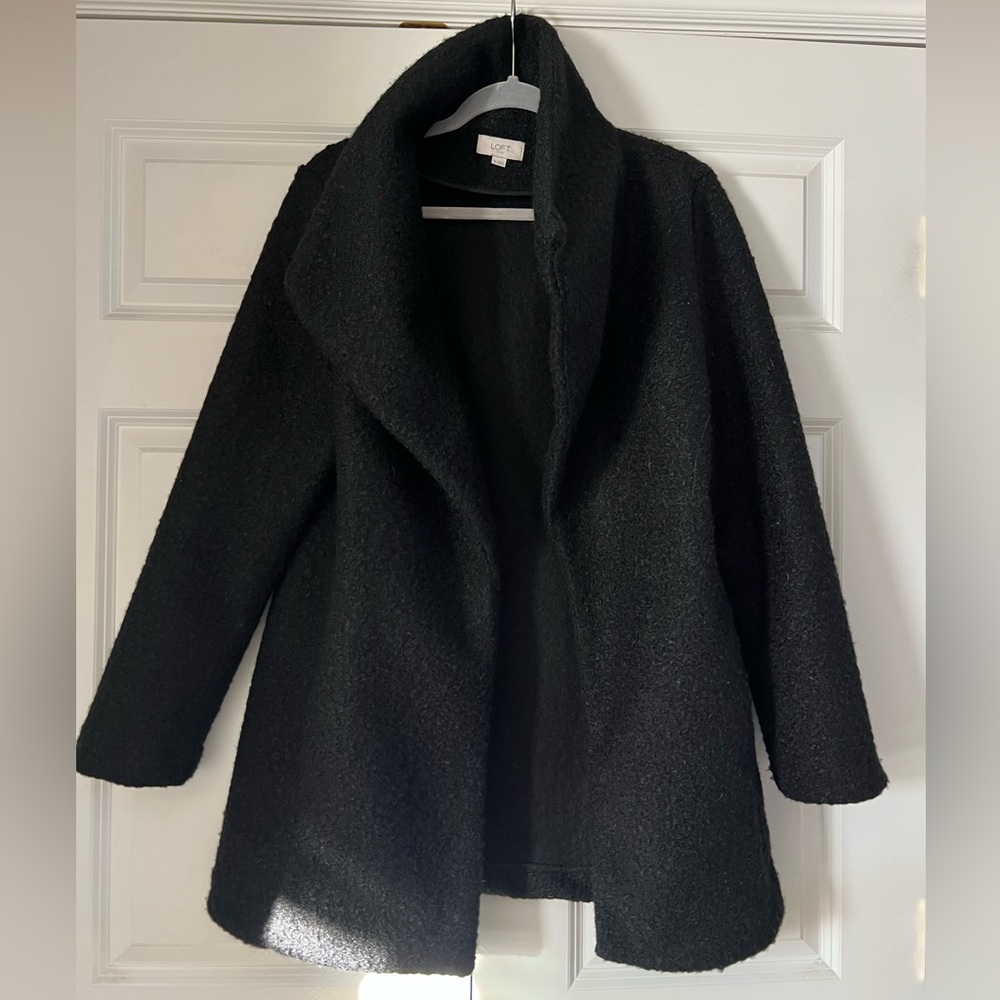 Black Medium Length Peacoat